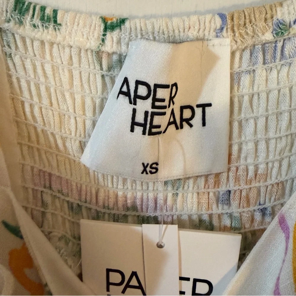 NWT Paper Heart Linen Blend Dress - Picture 3 of 6